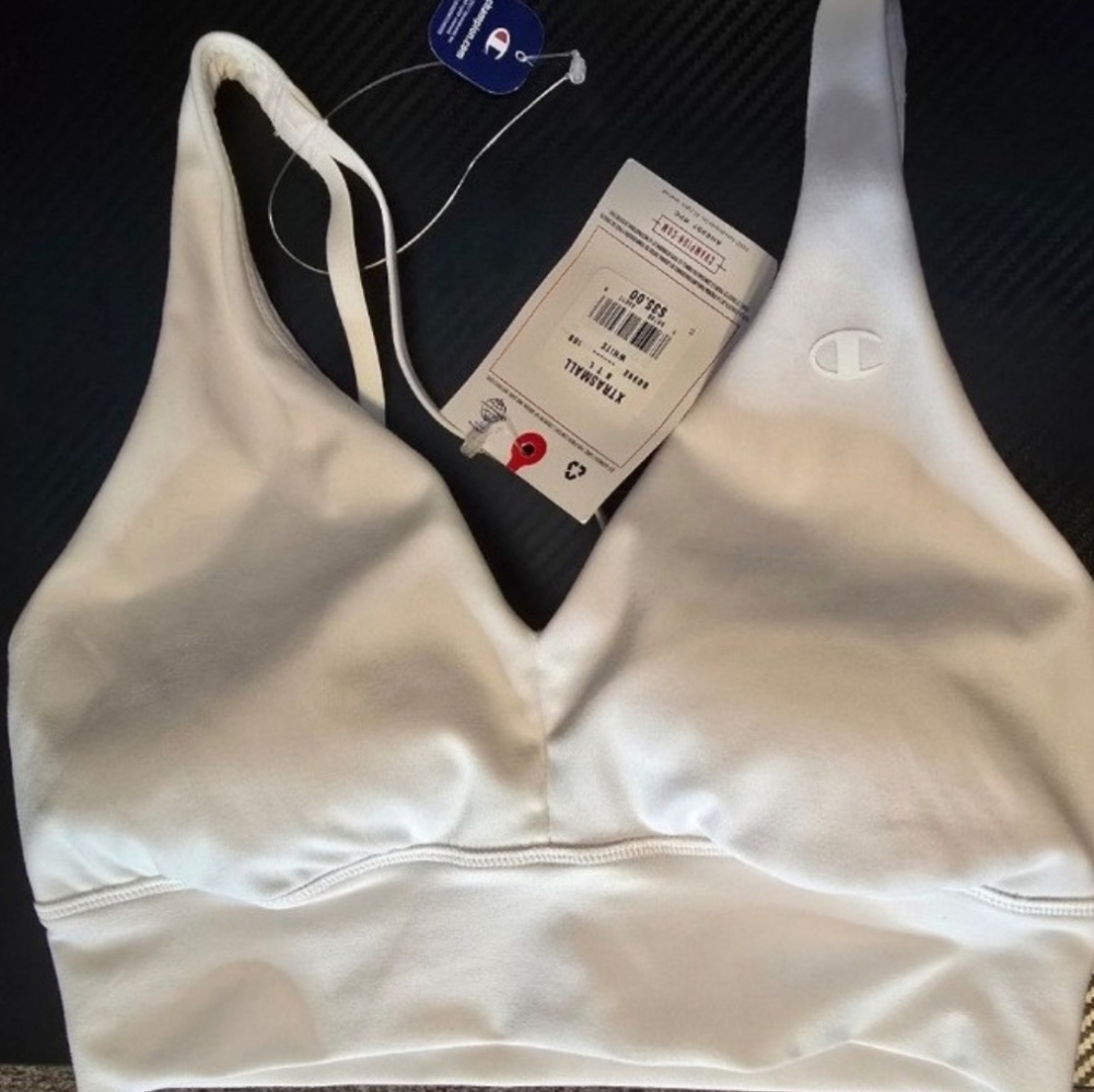 Champion White Seamless Sports Bra